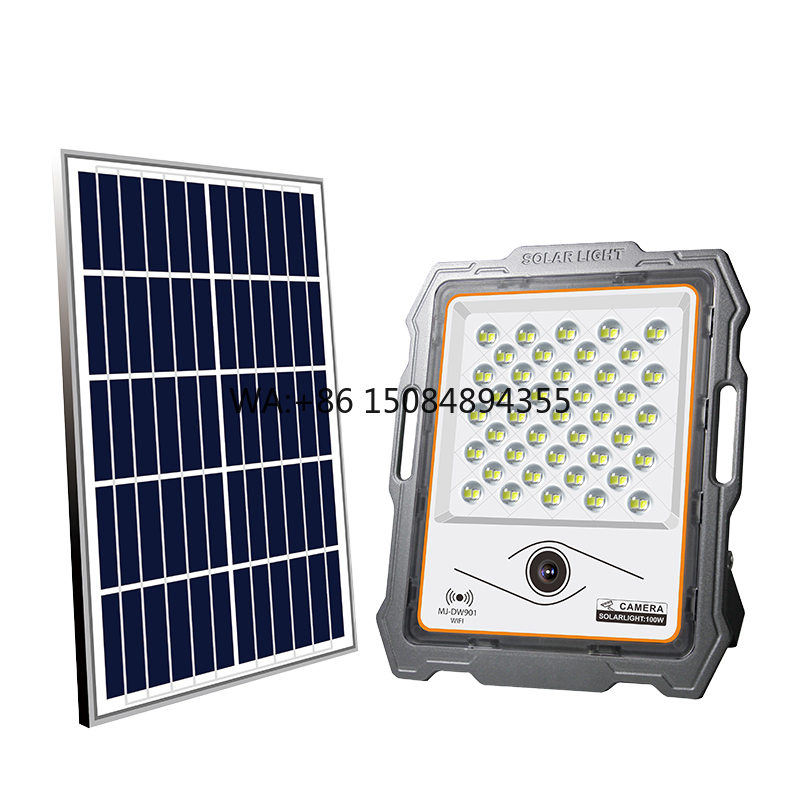 Home Security Flood Lights - Solar Powered Wireless WIFI Spotlight &