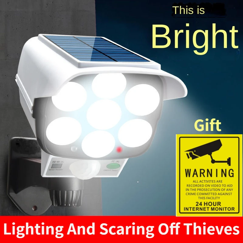Home Security Wireless Camera - Outdoor Solar Light Motion Sensor Security