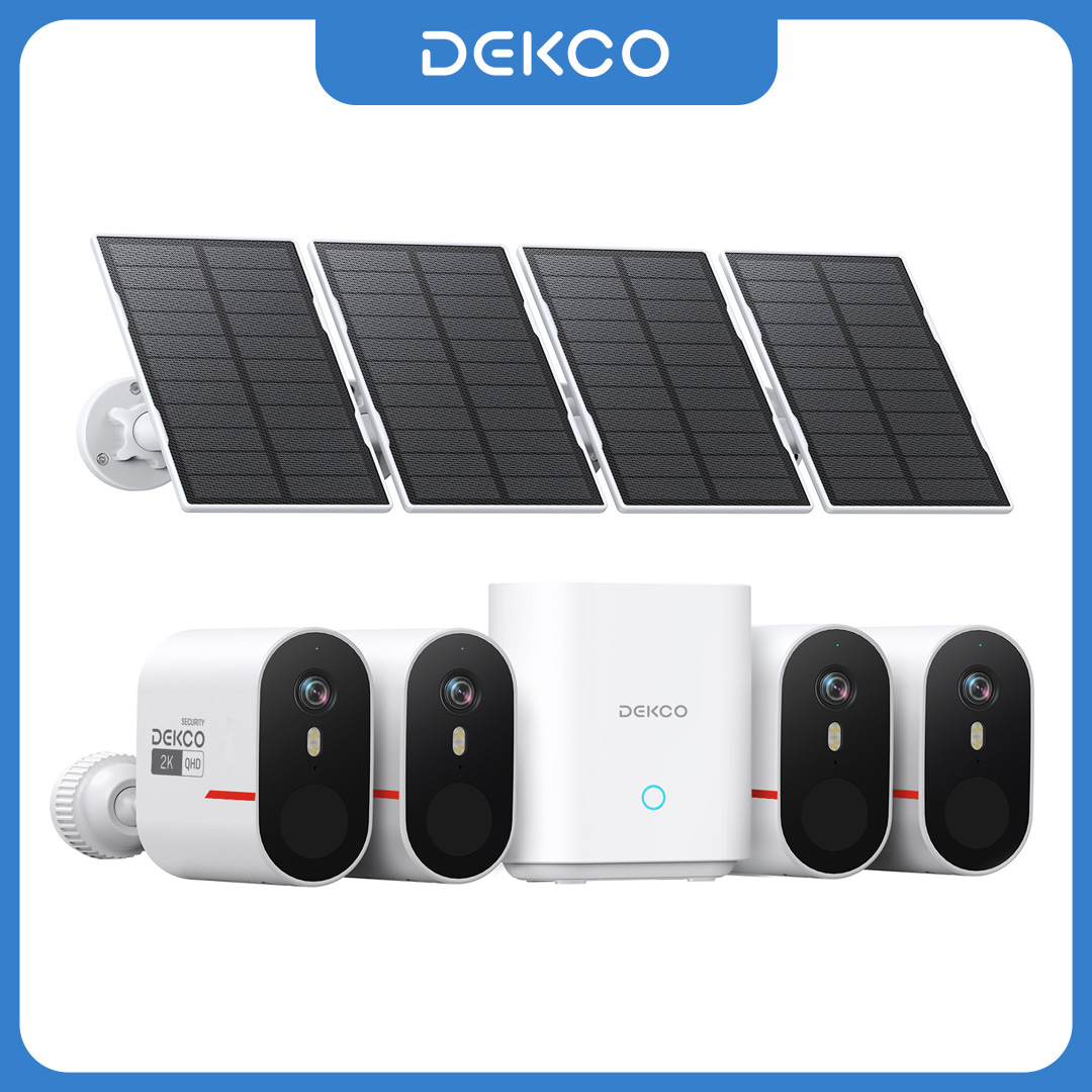 Home Security Systems With Cameras - Dekco 3MP WiFi Solar Camera System