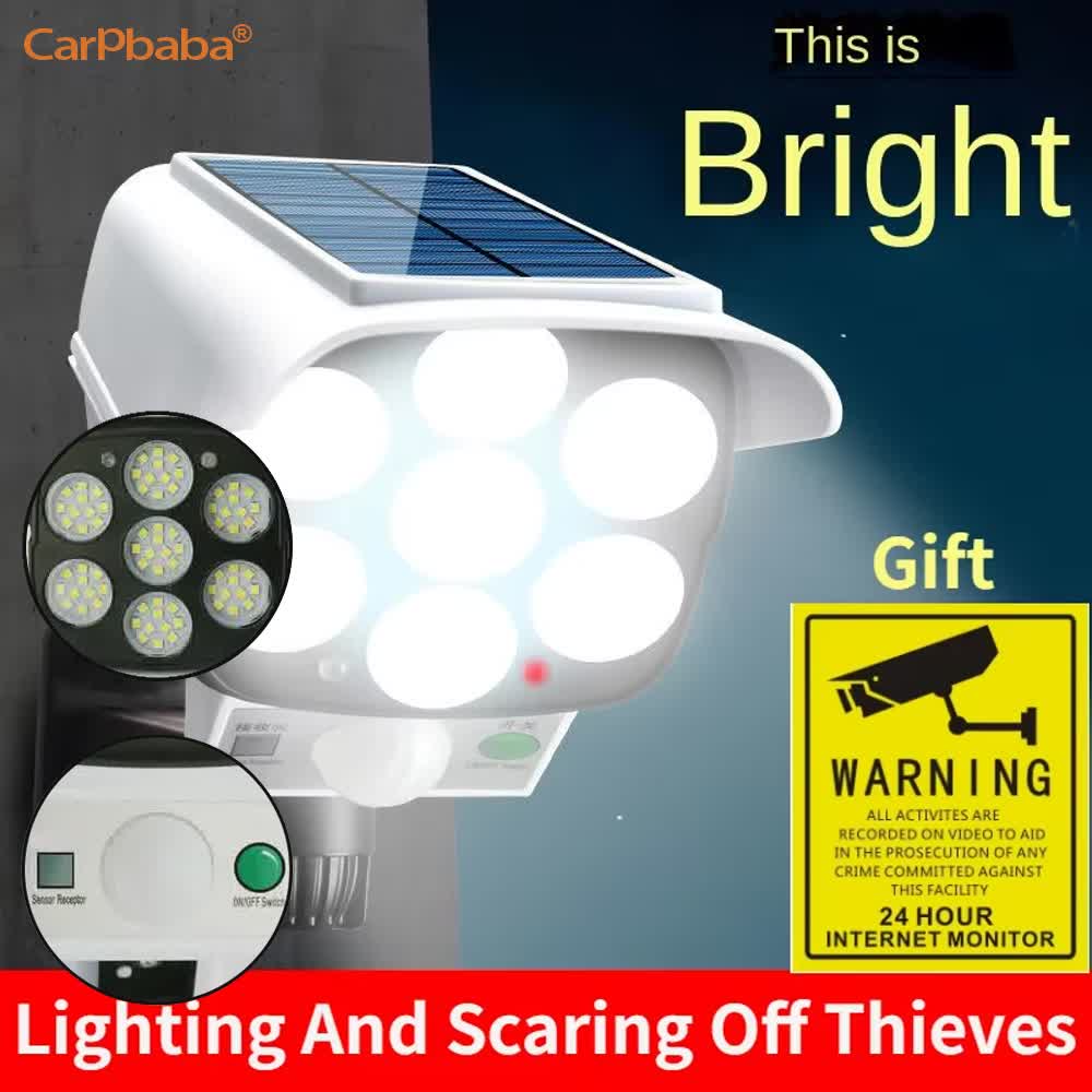 Home Security Flood Lights - Outdoor Solar Light Motion Sensor Security