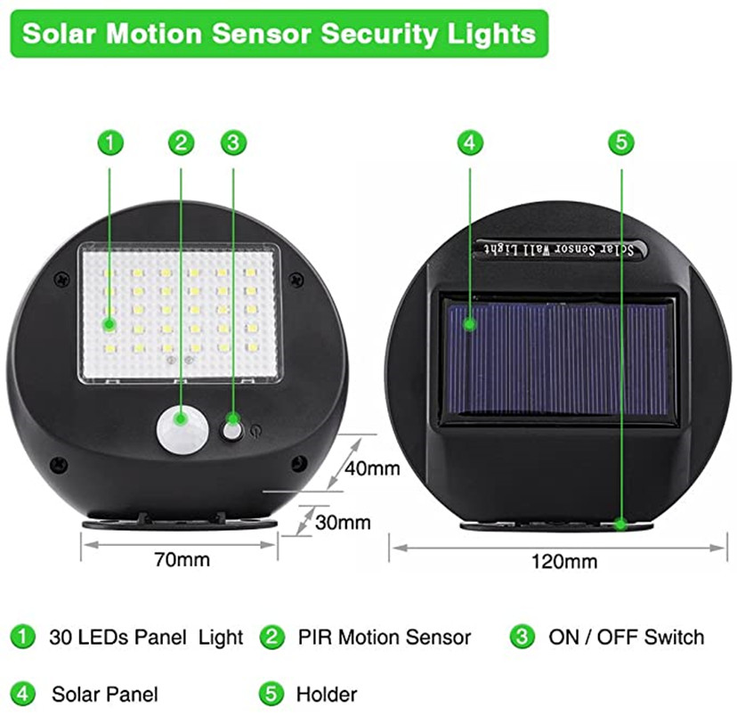 30LED Solar Lights Outdoor Sec - огляд і ціна Home Security Flood Lights