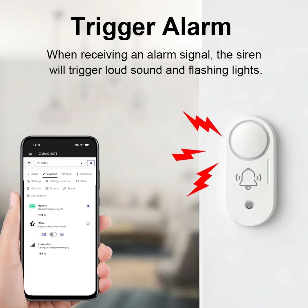 Haozee Zigbee 110dB Siren Alar - огляд і ціна Home Security Options