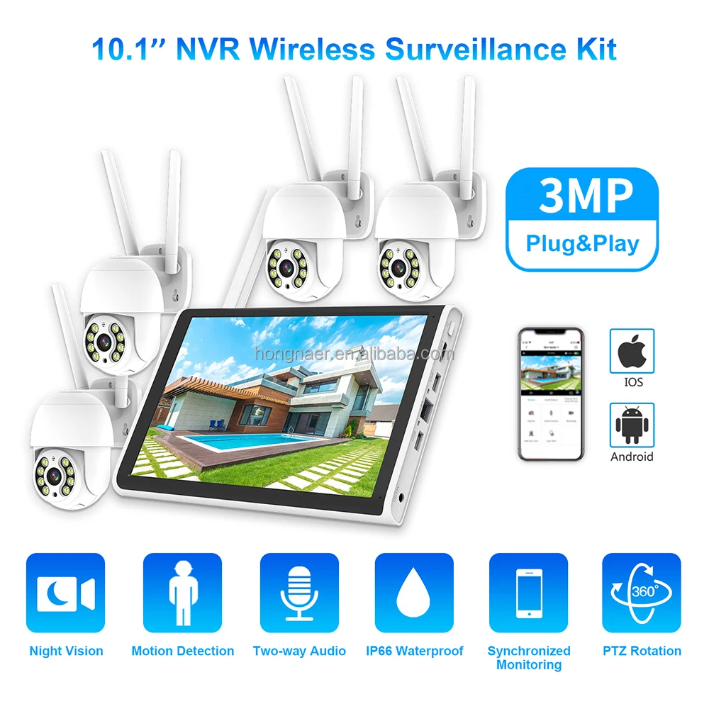 2026 Hongnaer 3MP 4 Channel Wi - огляд і ціна Home Security Systems With Cameras