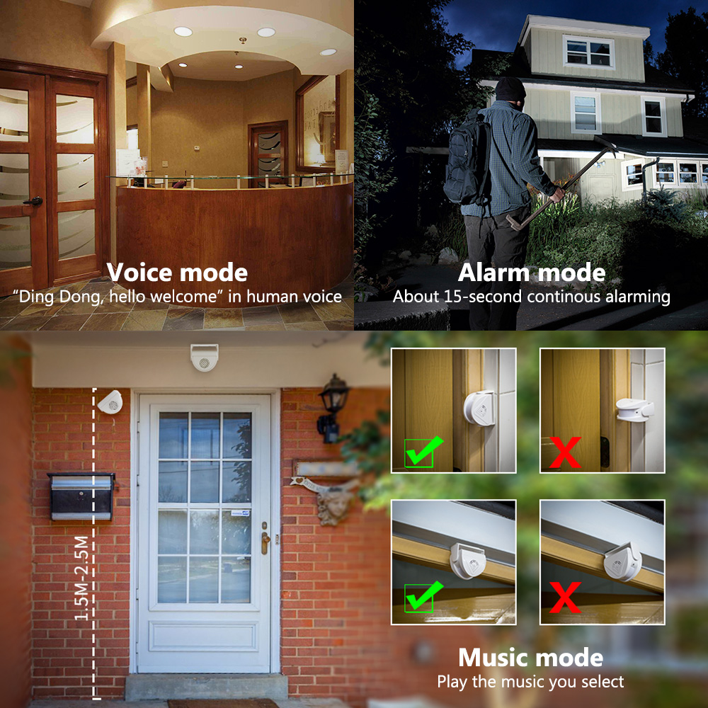 Wireless Infrared Chime Doorbe - огляд і ціна Home Security Options