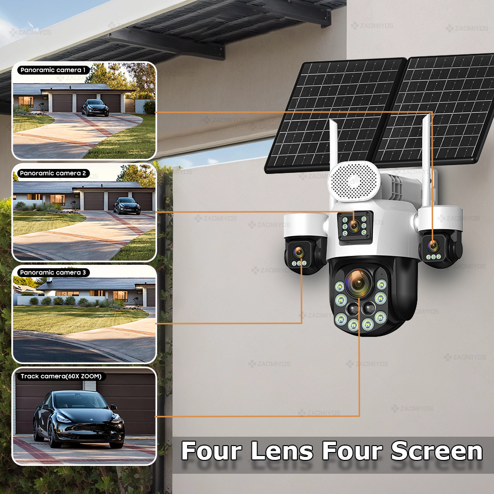 4 Lens Outdoor 360° Surveillan - огляд і ціна Home Security Technician