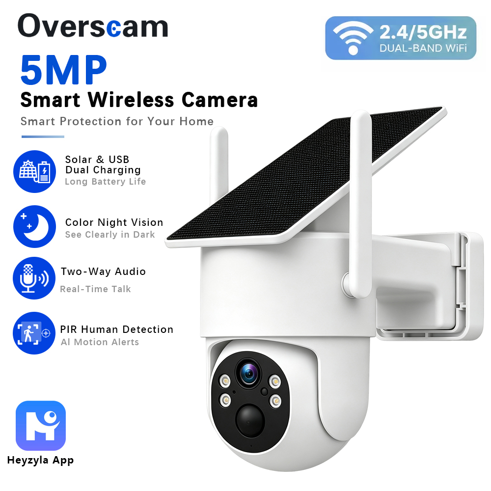 5MP Solar Powered PTZ Camera F - огляд і ціна Home Security Wireless Camera