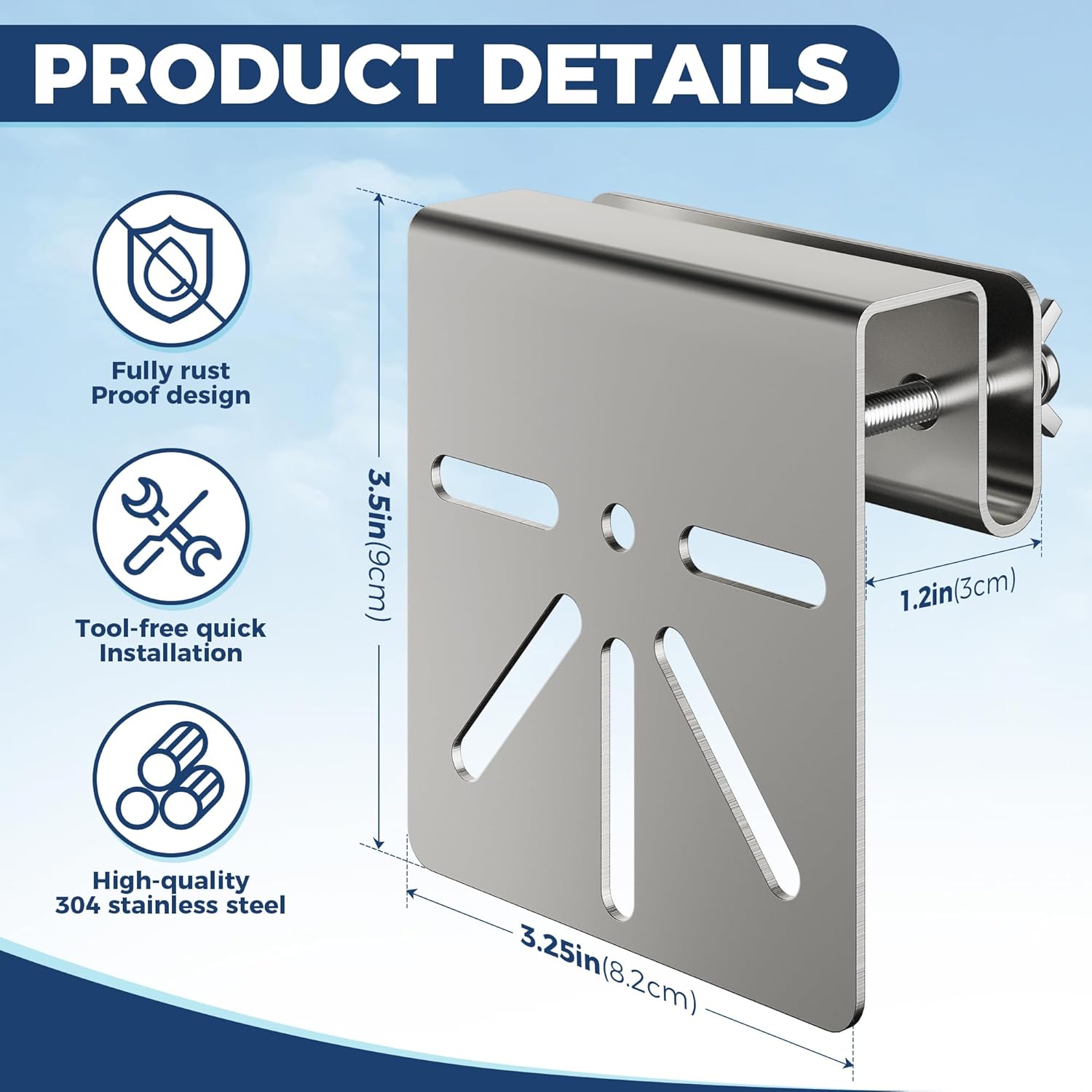 1pc No Drill Stainless Steel G - огляд і ціна Home Security Eufy