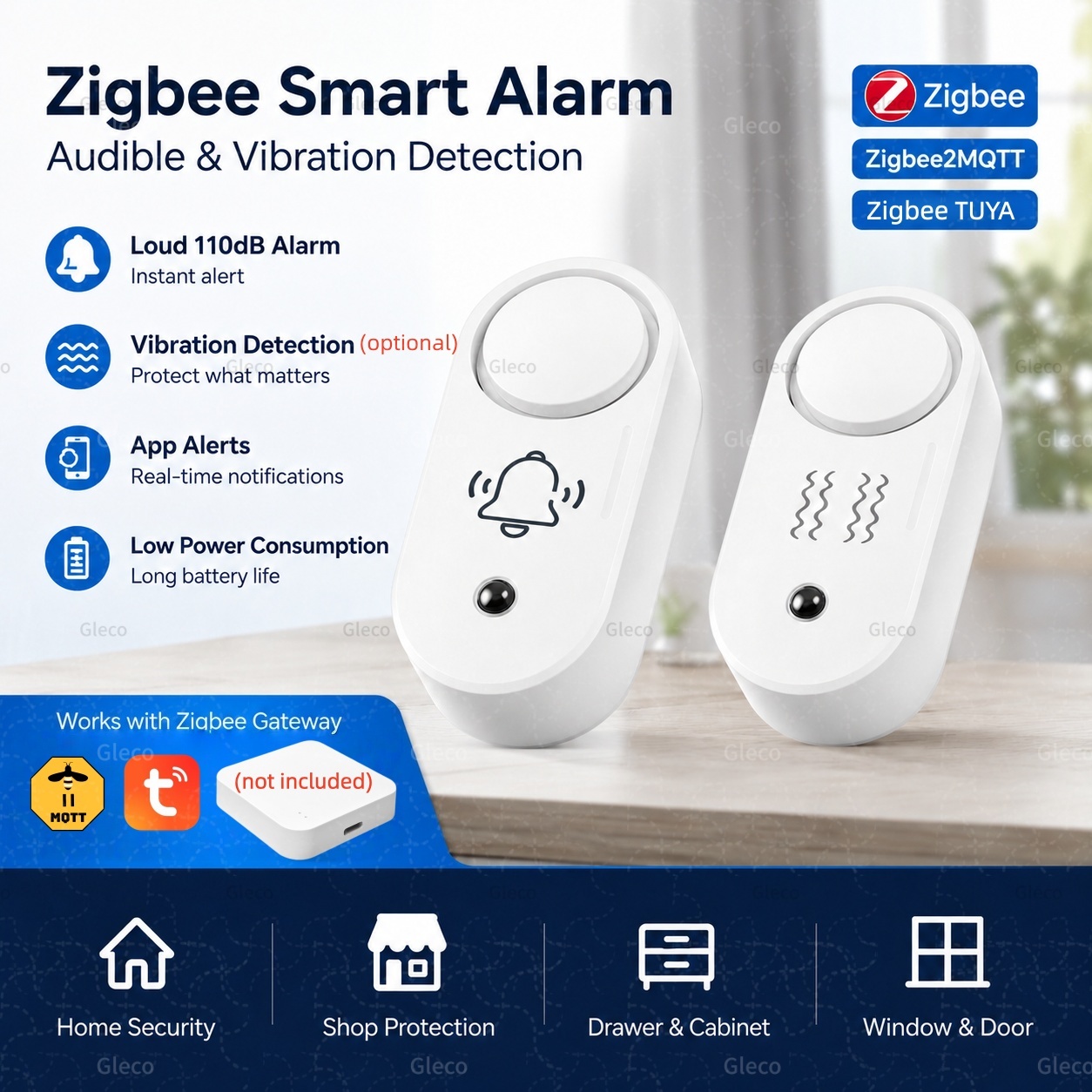 Zigbee Siren Alarm 110dB Vibra - огляд і ціна Home Security Options